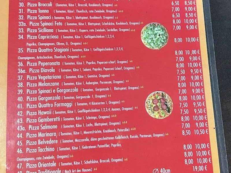 menu 2 of Pizza Pasta Traditionale