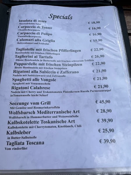 menu 1 of Culinarius In Biss by Federico