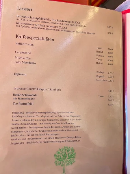 menu 0 of Restaurant La Bohème - Augsburg