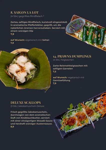 menu 1 of Saigon Village