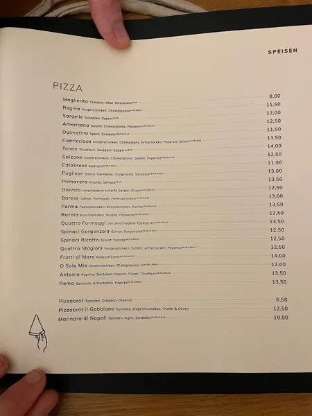 menu 0 of Il Gabbiano
