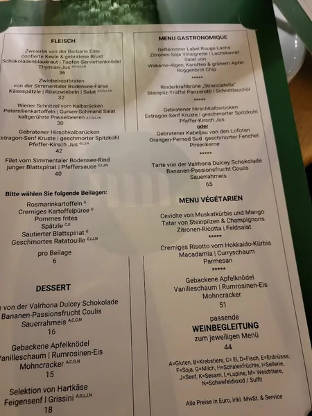 menu 1 of maximilian°s - Augsburg