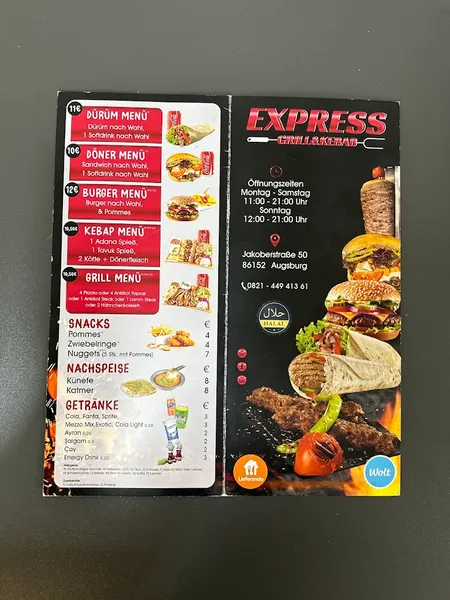 menu 0 of Restaurant Express Grill Kebab-Augsburg
