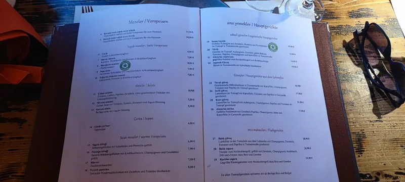 menu 1 of Alaturka