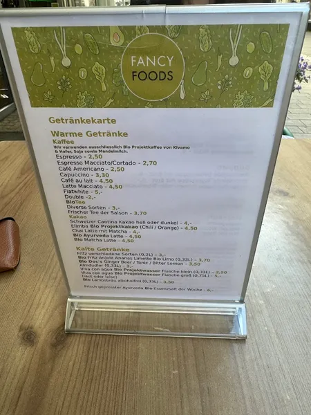 menu 0 of Fancy Foods