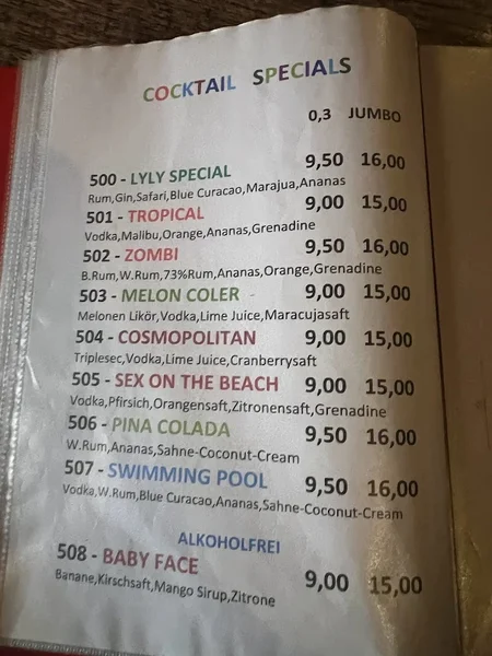 menu 0 of LyLy - Köln