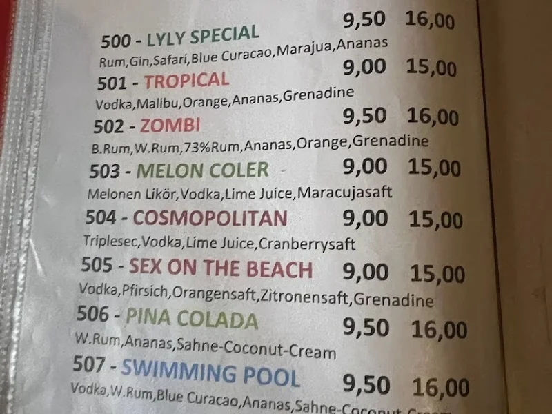 menu 0 of LyLy - Köln