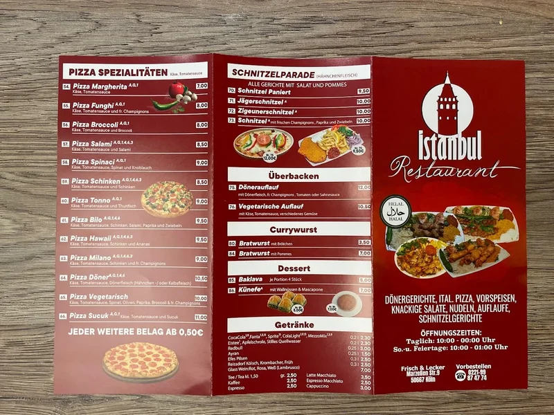 menu 0 of Istanbul Restaurant