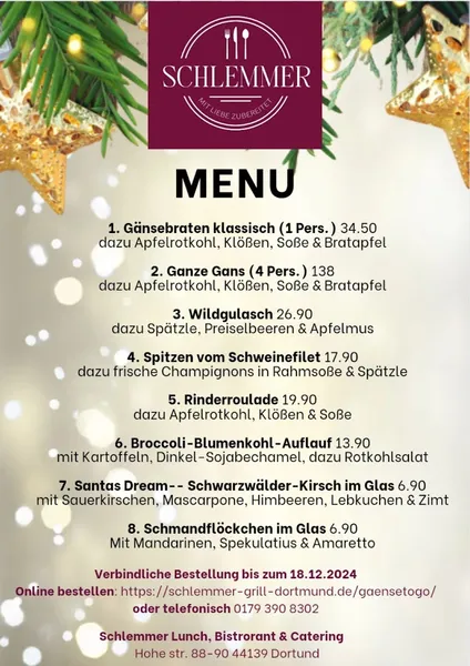 menu 0 of Schlemmer Lunch-Bistrorant & Catering