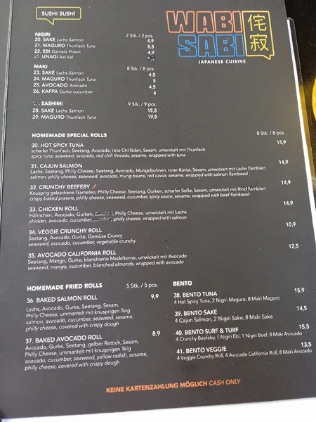 menu 1 of Wabisabi Ramen