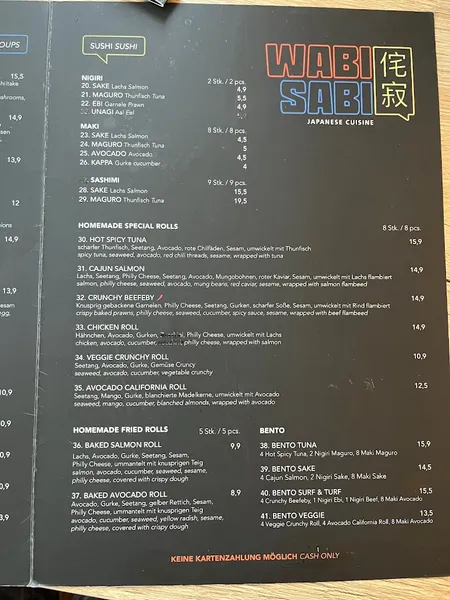 menu 2 of Wabisabi Ramen