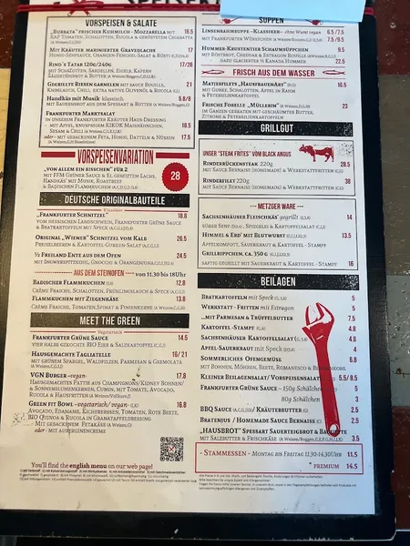 menu 0 of Die Werkskantine