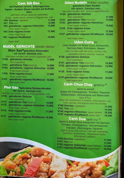 menu 2 of AROMA Vietnamese Kitchen & Sushi Bar