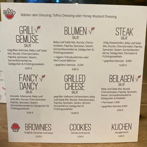 menu 1 of Tofino Burgerbude