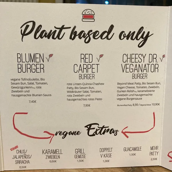 menu 2 of Tofino Burgerbude