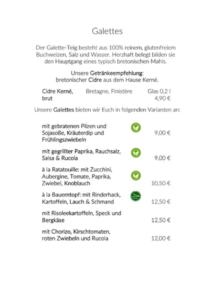 menu 1 of Gaststätte Mandragora Bochum