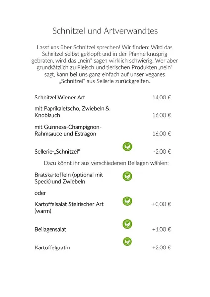 menu 2 of Gaststätte Mandragora Bochum