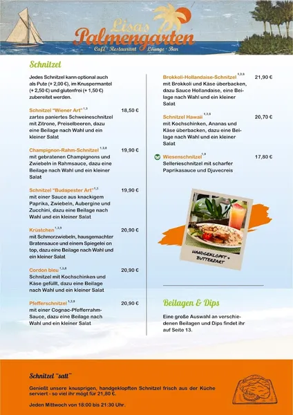 menu 0 of Lisas Palmengarten