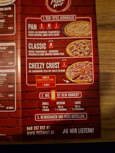 menu 2 of Pizza Hut Hamburg Rahlstedt