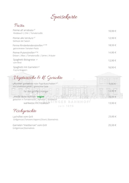 menu 1 of Gleiswirtschaft im Giesinger Kulturzentrum