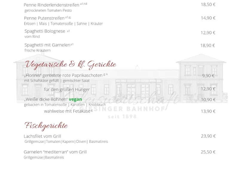menu 1 of Gleiswirtschaft im Giesinger Kulturzentrum