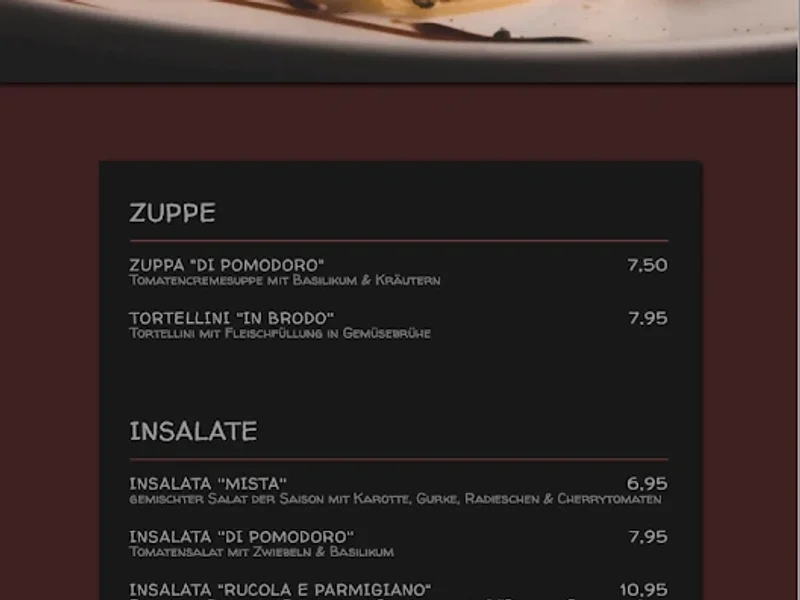 menu 2 of La Sorpresa