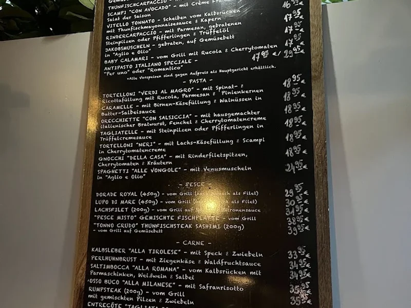 menu 1 of La Sorpresa