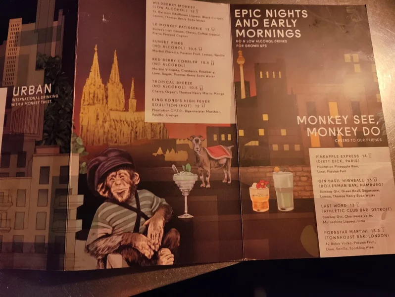 menu 0 of Monkey Bar