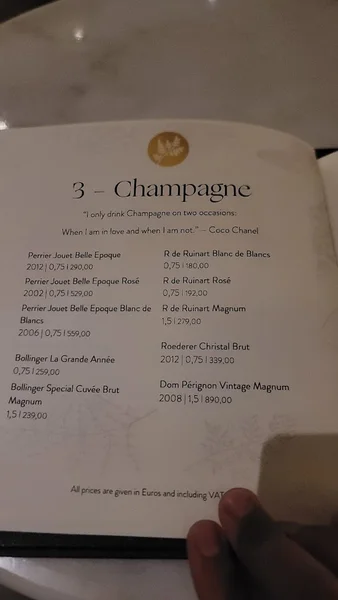 menu 0 of BAR BOTANIK