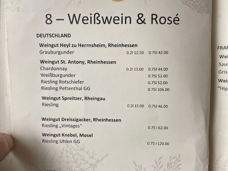 menu 1 of BAR BOTANIK