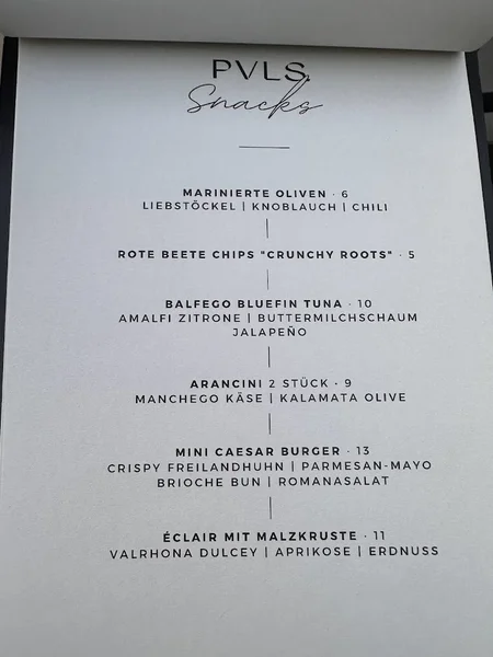 menu 0 of PULS - Restaurant & Bar