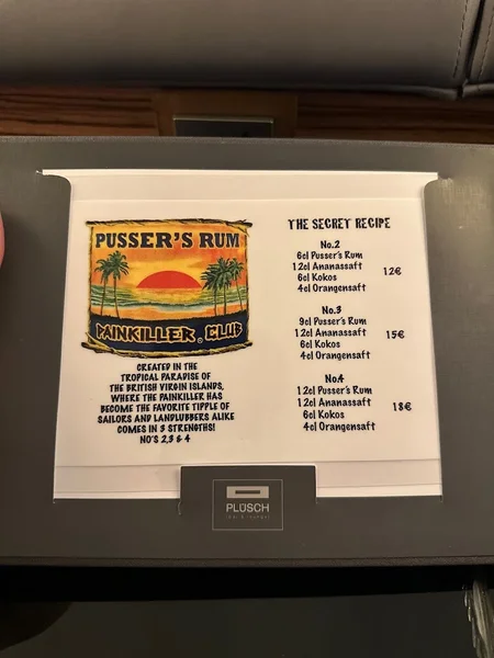 menu 0 of Plüsch Bar & Lounge (im Köln Marriott Hotel)