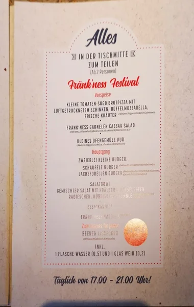 menu 0 of Fränk'ness