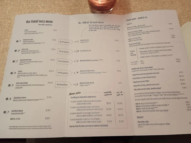 menu 1 of Fränk'ness