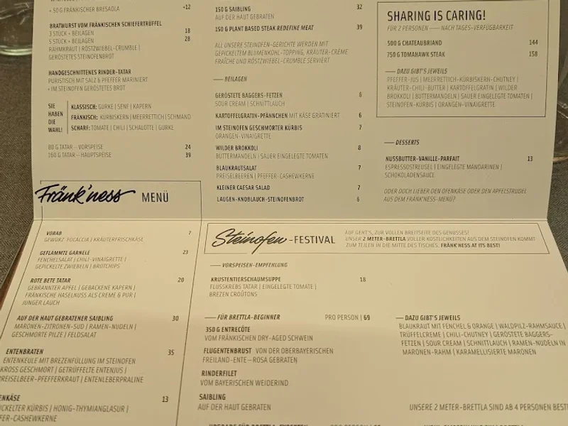 menu 2 of Fränk'ness