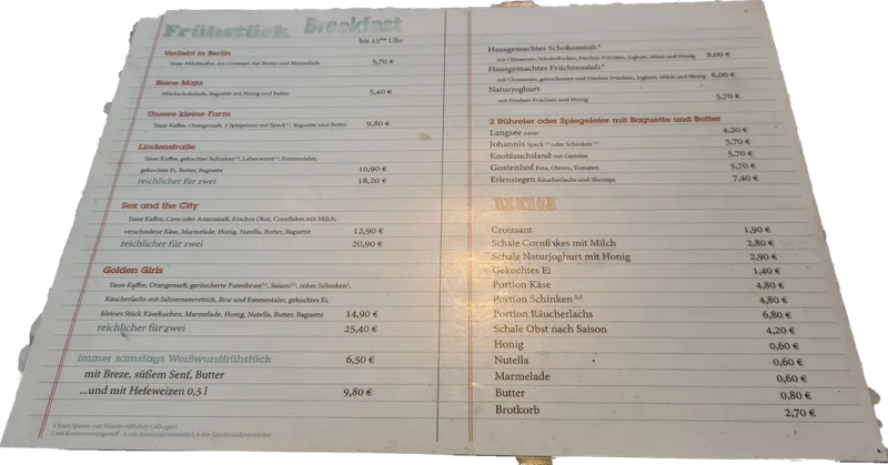 menu 0 of Caffé Fatal