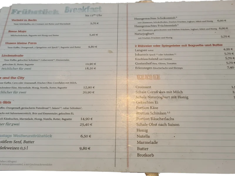 menu 0 of Caffé Fatal