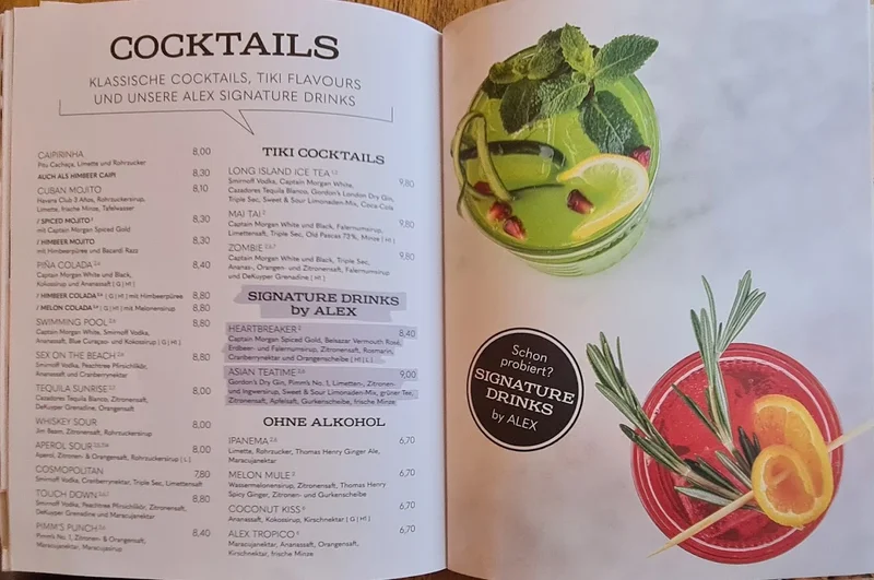 menu 0 of ALEX Nürnberg