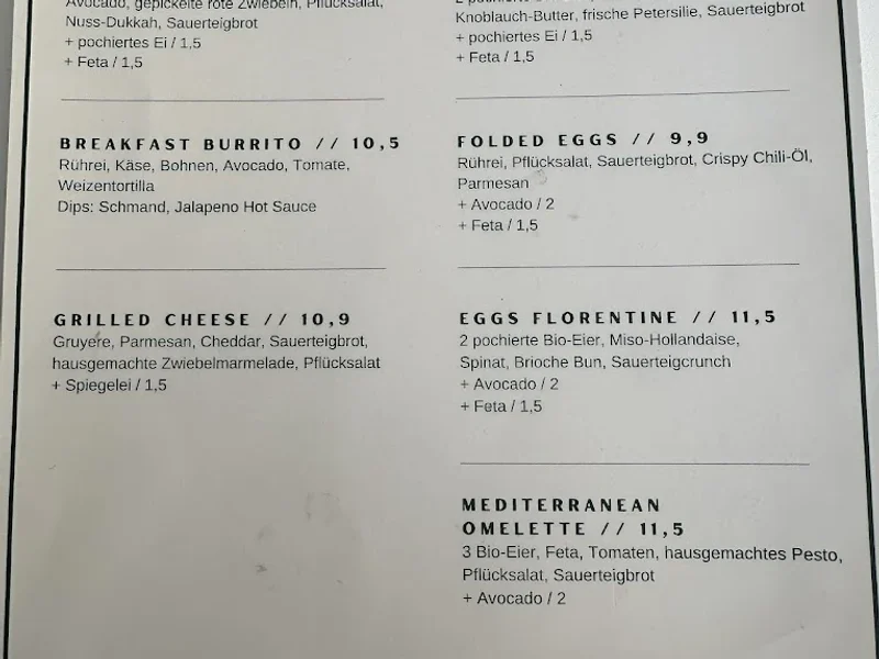 menu 2 of SUNDAYS