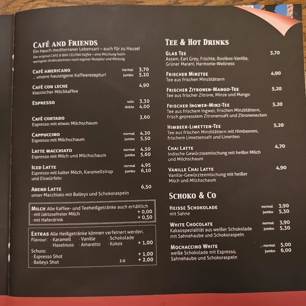 menu 1 of Finca & Bar Celona Nürnberg