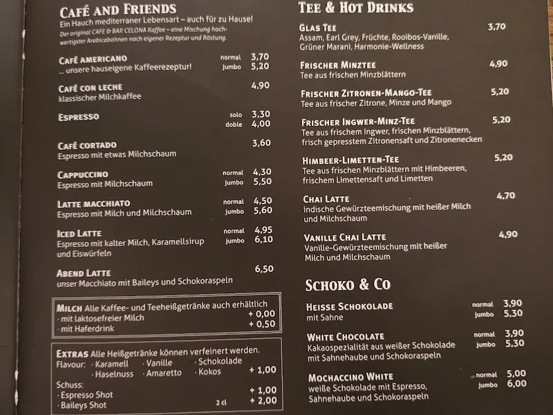 menu 1 of Finca & Bar Celona Nürnberg