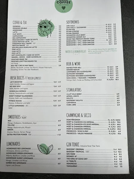 menu 2 of BASECOFFEE® Nürnberg