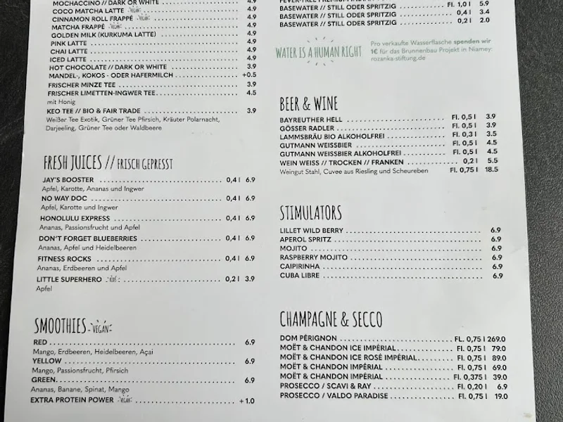 menu 2 of BASECOFFEE® Nürnberg