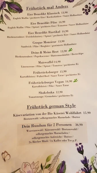 menu 0 of Deins & Meins