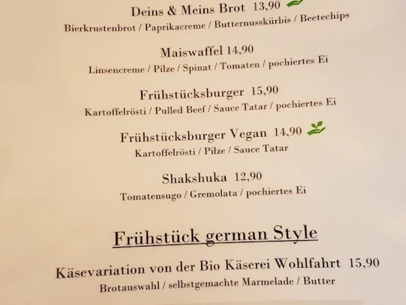menu 0 of Deins & Meins