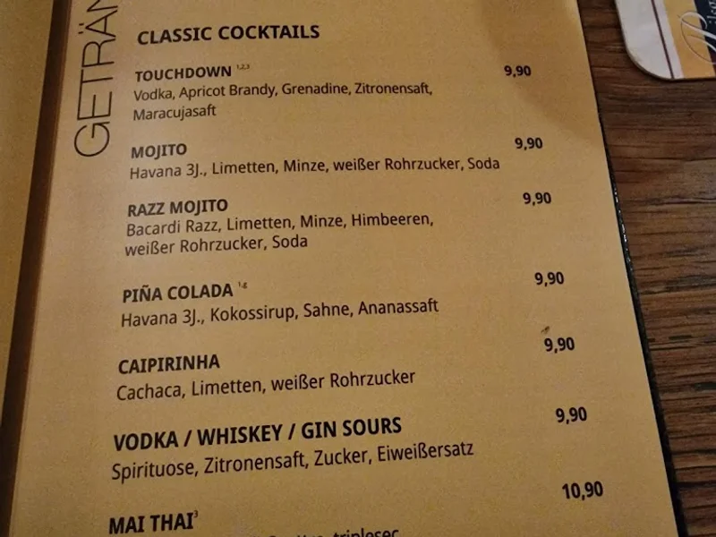 menu 1 of Australian Bar & Kitchen