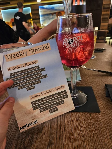 menu 2 of Australian Bar & Kitchen