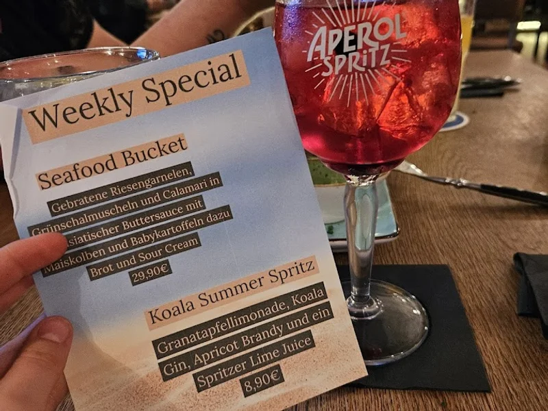 menu 2 of Australian Bar & Kitchen