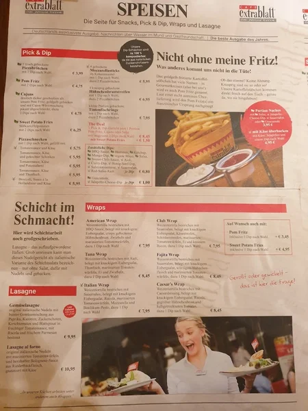 menu 0 of Cafe Extrablatt