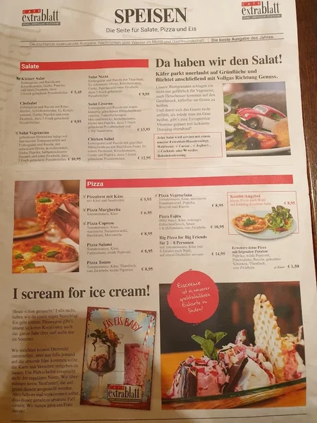 menu 2 of Cafe Extrablatt